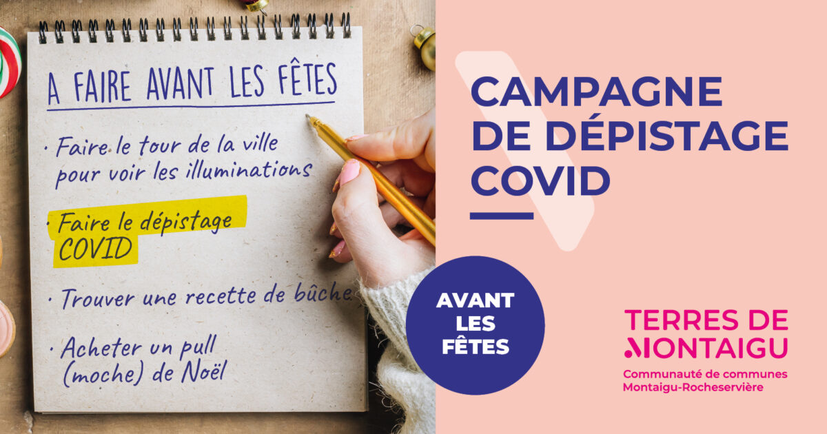 Image campagne de dépistage Covid-19 Décembre 2020 Terres de Montaigu