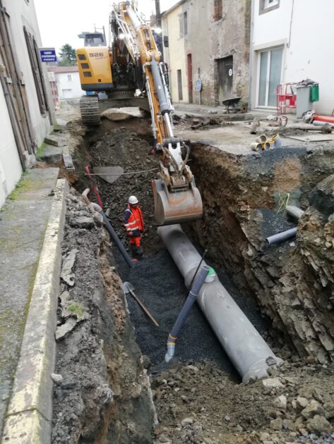 assainissement rue gare lherbergement